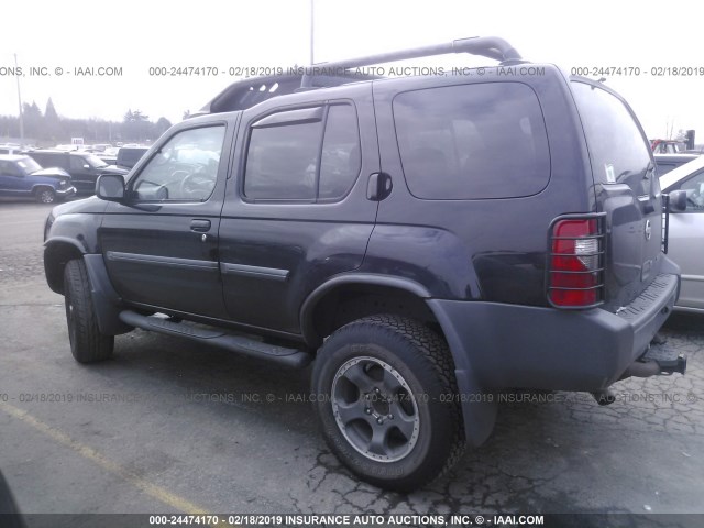 5N1MD28Y22C569201 - 2002 NISSAN XTERRA SE/SC BLACK photo 3