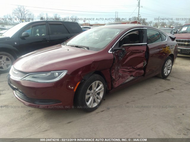 1C3CCCFB4HN510580 - 2017 CHRYSLER 200 LX MAROON photo 2