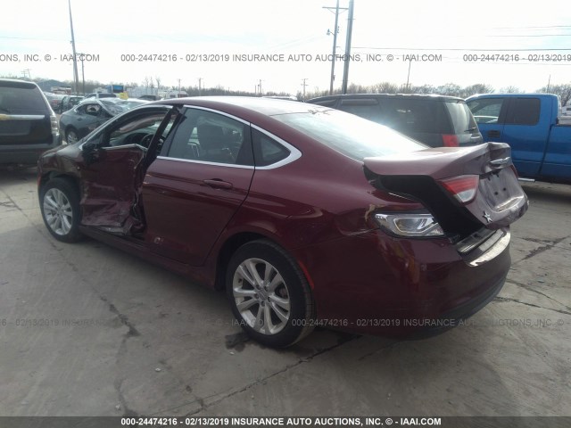 1C3CCCFB4HN510580 - 2017 CHRYSLER 200 LX MAROON photo 3