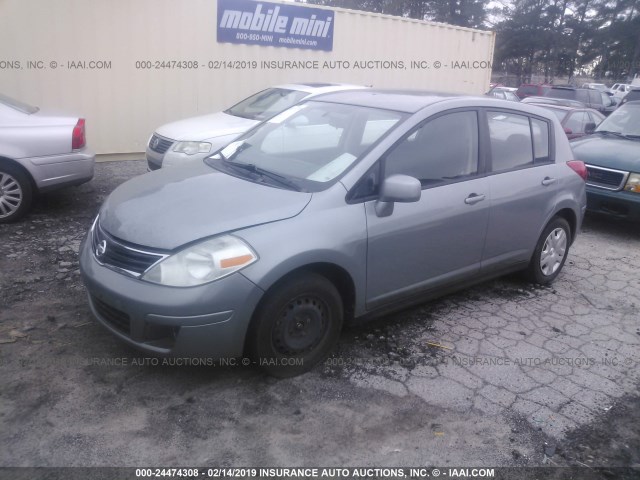 3N1BC1CP2AL440324 - 2010 NISSAN VERSA S/SL GRAY photo 2