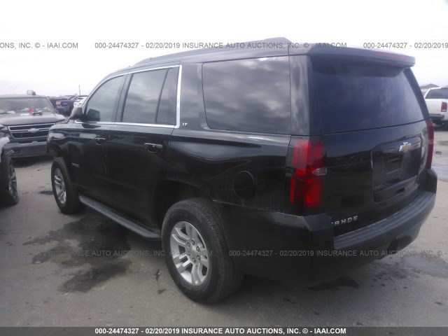 1GNSKBKCXGR153729 - 2016 CHEVROLET TAHOE K1500 LT BLACK photo 3