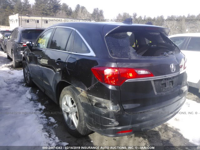 5J8TB4H36FL008884 - 2015 ACURA RDX BLACK photo 3