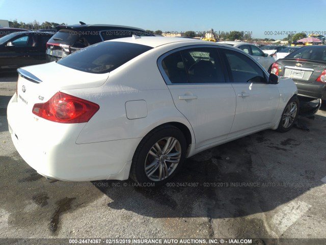 JN1CV6APXAM200443 - 2010 INFINITI G37 SPORT WHITE photo 4