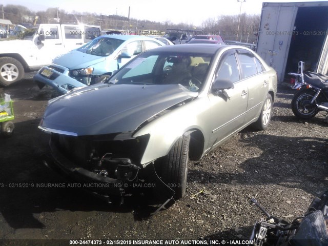 5NPEU46F19H445506 - 2009 HYUNDAI SONATA SE/LIMITED GREEN photo 2