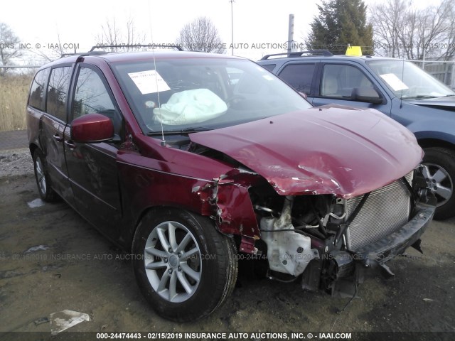 2C4RDGCG6FR541307 - 2015 DODGE GRAND CARAVAN SXT MAROON photo 1