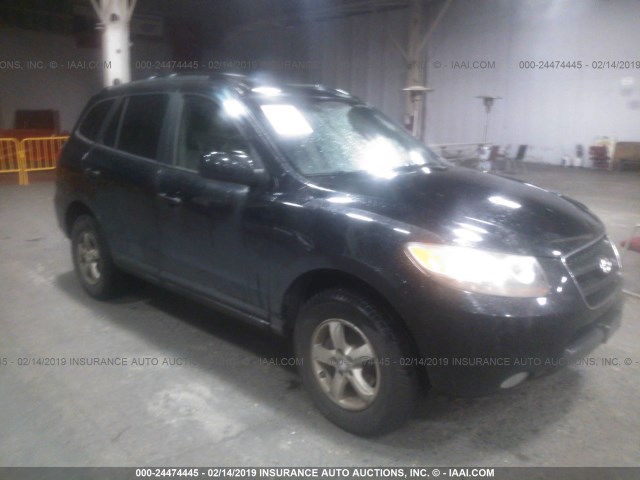 5NMSG73D57H056506 - 2007 HYUNDAI SANTA FE GLS BLACK photo 1