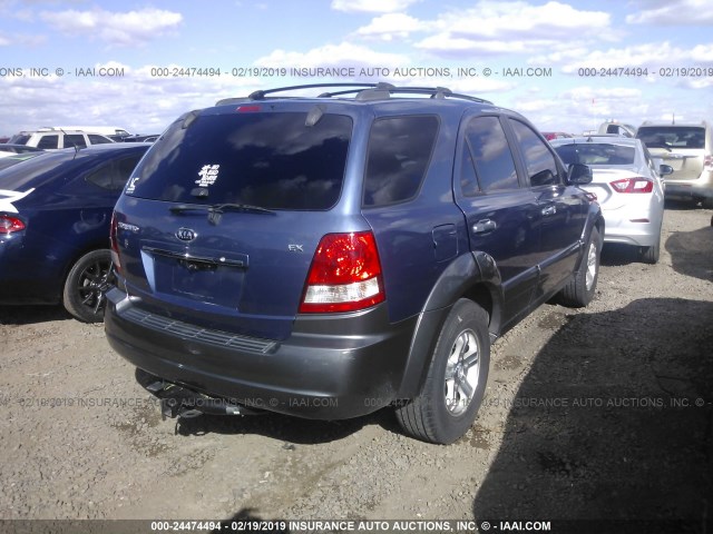 KNDJD733865516125 - 2006 KIA SORENTO EX/LX BLUE photo 4