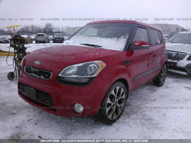 KNDJT2A61D7619620 - 2013 KIA SOUL +/!/SPORT RED photo 2