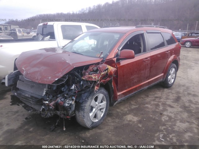 3C4PDDBG5CT240074 - 2012 DODGE JOURNEY SXT ORANGE photo 2