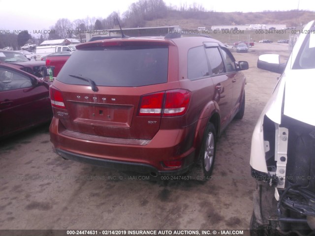 3C4PDDBG5CT240074 - 2012 DODGE JOURNEY SXT ORANGE photo 4