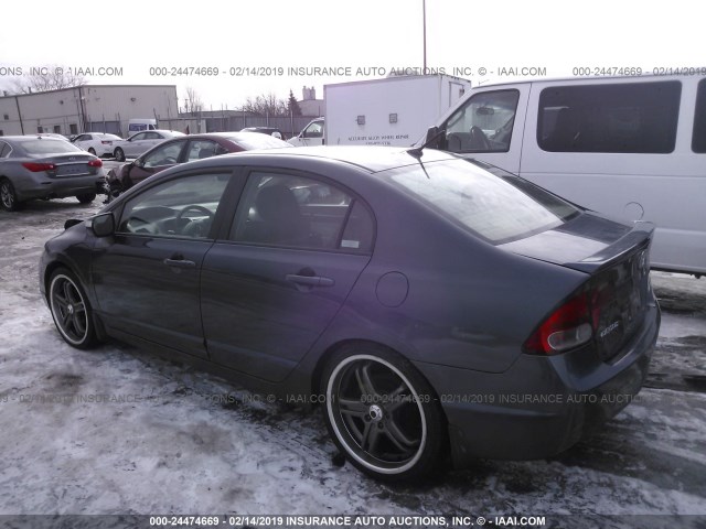 JHMFA36227S009362 - 2007 HONDA CIVIC HYBRID BLUE photo 3