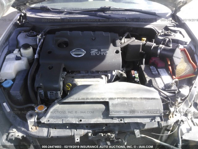 1N4AL11E75N470599 - 2005 NISSAN ALTIMA S/SL SILVER photo 10