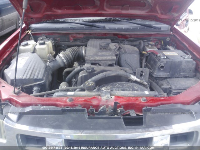 1GGDT13E878703829 - 2007 ISUZU I-370 RED photo 10