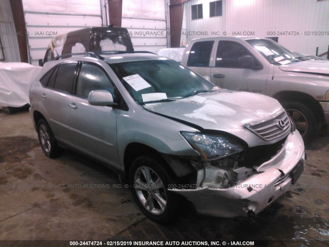 JTJHW31U982850601 - 2008 LEXUS RX 400H SILVER photo 1