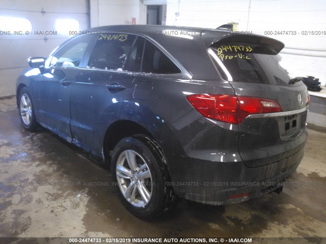 5J8TB4H50DL000861 - 2013 ACURA RDX TECHNOLOGY GRAY photo 3