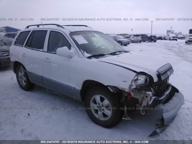 KM8SC73D95U989399 - 2005 HYUNDAI SANTA FE GLS/LX WHITE photo 1