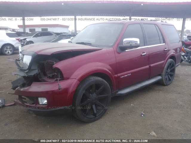 5LMFU27575LJ10876 - 2005 LINCOLN NAVIGATOR Bordeaux photo 2