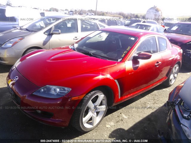 JM1FE173540105480 - 2004 MAZDA RX8 RED photo 2