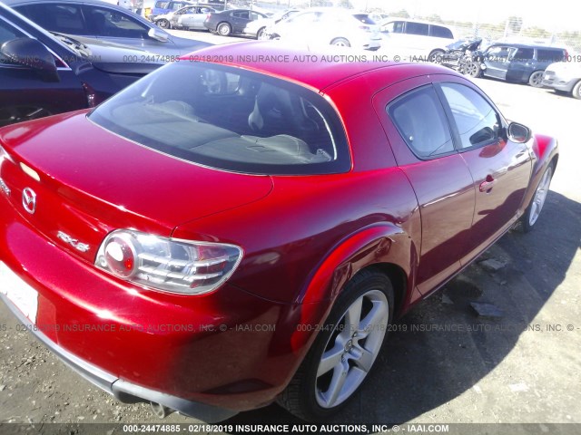 JM1FE173540105480 - 2004 MAZDA RX8 RED photo 4