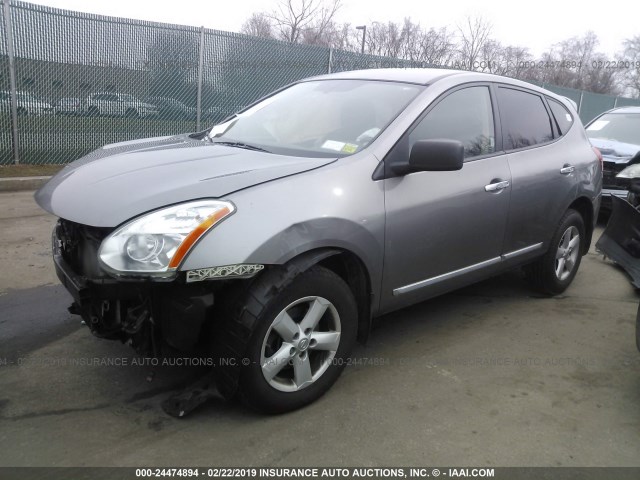 JN8AS5MVXCW703712 - 2012 NISSAN ROGUE S/SV GRAY photo 2