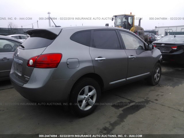 JN8AS5MVXCW703712 - 2012 NISSAN ROGUE S/SV GRAY photo 4