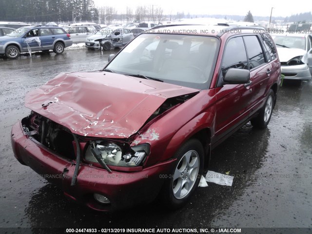 JF1SG65634H712729 - 2004 SUBARU FORESTER 2.5XS წითელი ფოტო 2