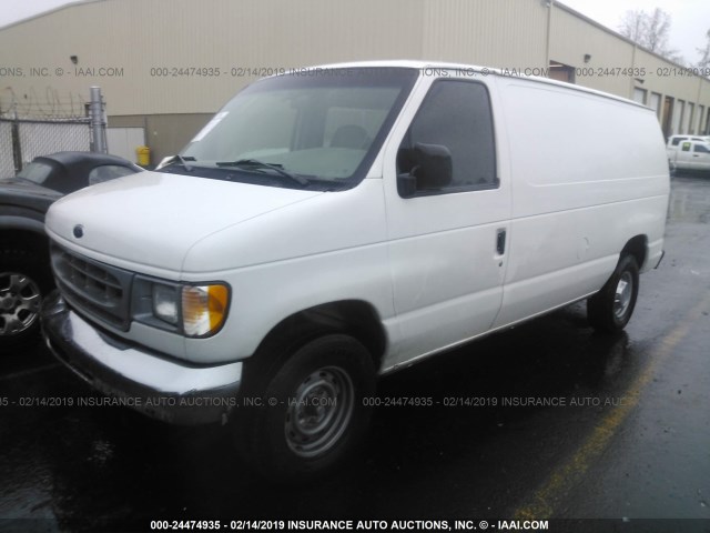 1FTRE1425YHB91437 - 2000 FORD ECONOLINE E150 VAN WHITE photo 2