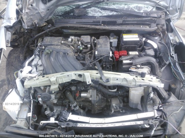 3N1CE2CP3FL425794 - 2015 NISSAN VERSA NOTE S/S PLUS/SV/SL/SR GRAY photo 10