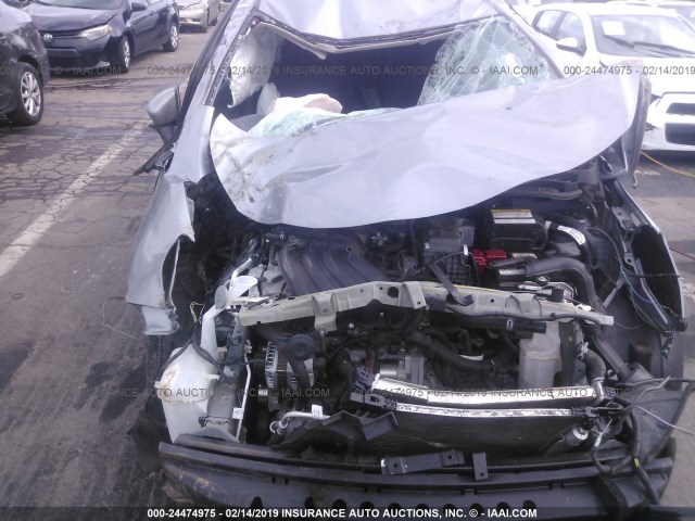 3N1CE2CP3FL425794 - 2015 NISSAN VERSA NOTE S/S PLUS/SV/SL/SR GRAY photo 6