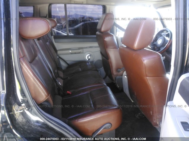 1J8HG58296C140050 - 2006 JEEP COMMANDER LIMITED BLACK photo 8