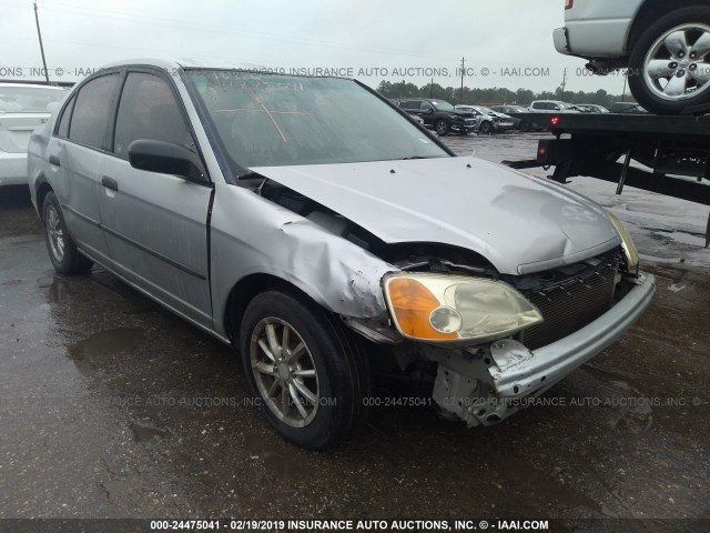 JHMES16231S004188 - 2001 HONDA CIVIC DX SILVER photo 1