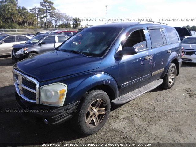 1D4HB48D14F213203 - 2004 DODGE DURANGO SLT BLUE photo 2