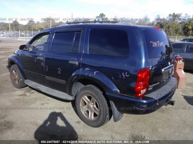 1D4HB48D14F213203 - 2004 DODGE DURANGO SLT BLUE photo 3