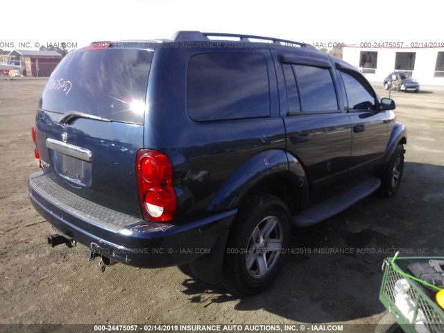 1D4HB48D14F213203 - 2004 DODGE DURANGO SLT BLUE photo 4