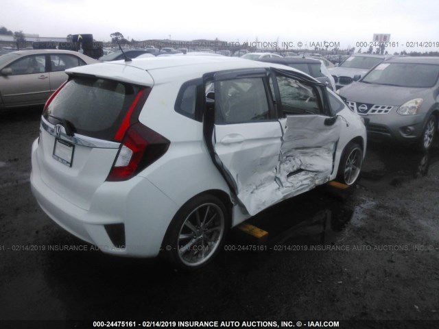 JHMGK5H70GS002237 - 2016 HONDA FIT EX/EXL WHITE photo 4