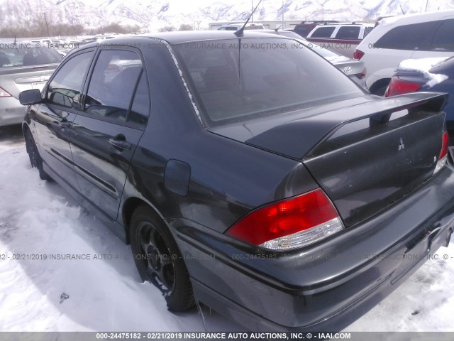 JA3AJ86E73U062218 - 2003 MITSUBISHI LANCER OZ RALLY GRAY photo 3