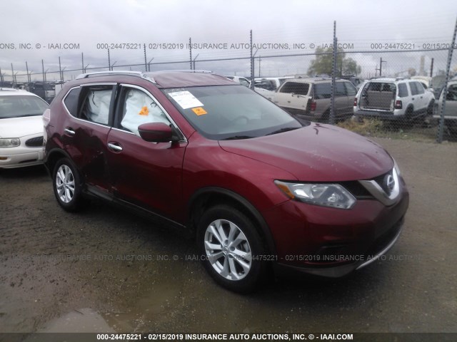 KNMAT2MV4GP705740 - 2016 NISSAN ROGUE S/SL/SV RED photo 1