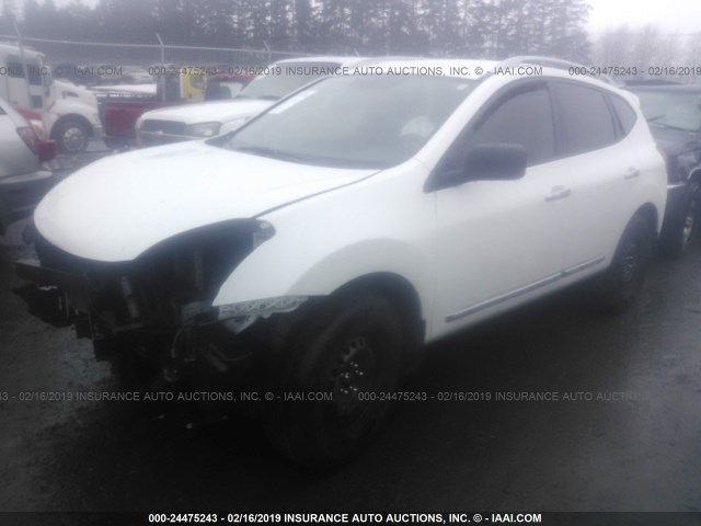 JN8AS5MV7EW713827 - 2014 NISSAN ROGUE SELECT S WHITE photo 2