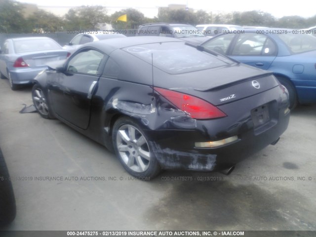 JN1AZ34D33T118347 - 2003 NISSAN 350Z COUPE BLACK photo 3