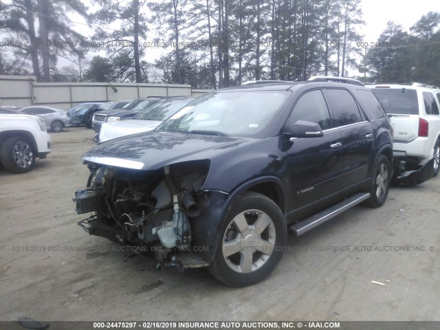 1GKER23728J291840 - 2008 GMC ACADIA SLT-1 BLACK photo 2