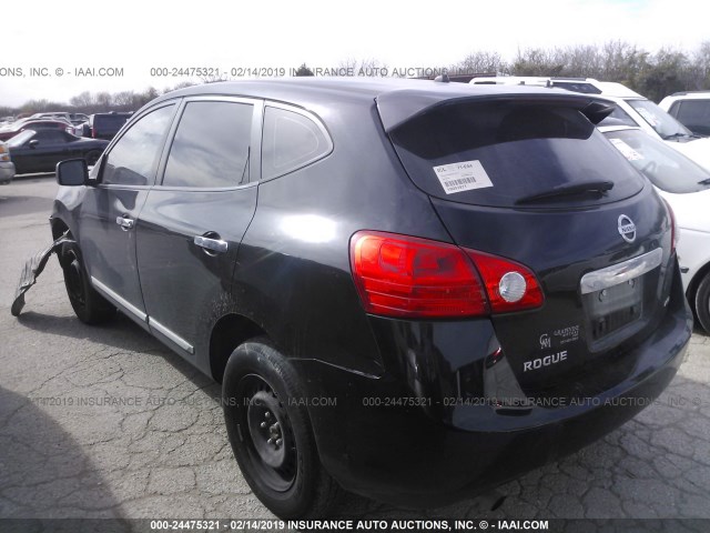 JN8AS5MV8CW715101 - 2012 NISSAN ROGUE S/SV BLACK photo 3