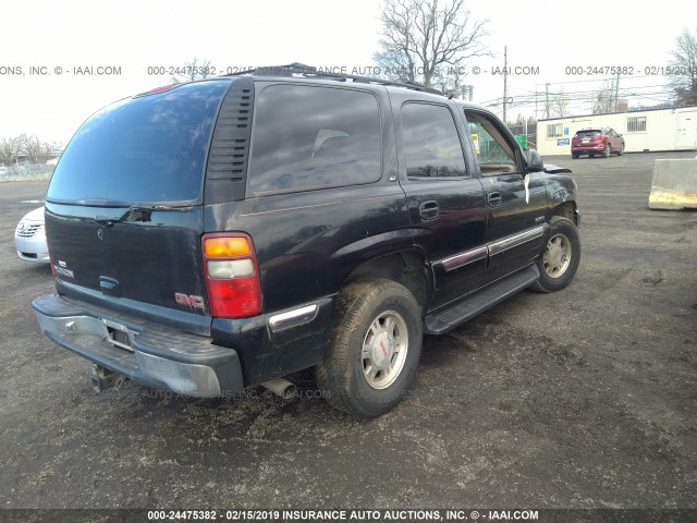 1GKEK13T01R154981 - 2001 GMC YUKON BLACK photo 4