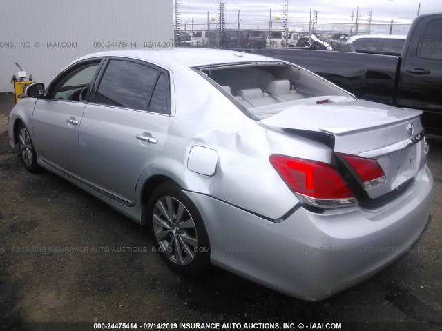 4T1BK3DBXBU424678 - 2011 TOYOTA AVALON LIMITED SILVER photo 3