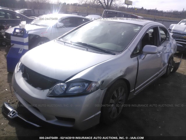 2HGFA16949H321083 - 2009 HONDA CIVIC EXL ვერცხლისფერი ფოტო 2