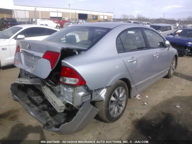 2HGFA16949H321083 - 2009 HONDA CIVIC EXL ვერცხლისფერი ფოტო 4