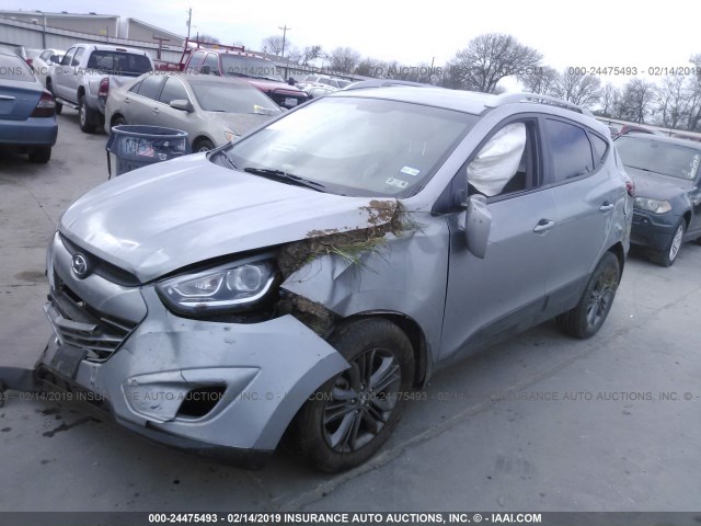 KM8JU3AG7EU861127 - 2014 HYUNDAI Tucson GLS/LIMITED/SE SILVER photo 2