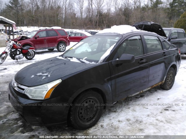 1FAHP34N78W172434 - 2008 FORD FOCUS S/SE BLACK photo 2