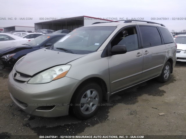 5TDZA23C06S585917 - 2006 TOYOTA SIENNA CE/LE GOLD photo 2