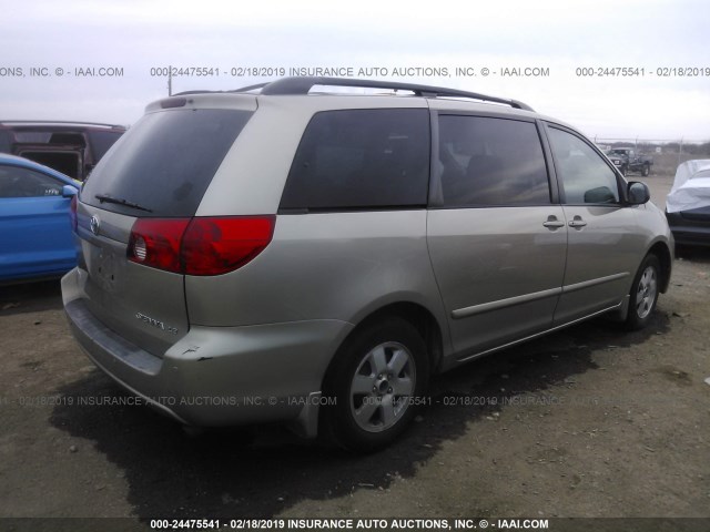 5TDZA23C06S585917 - 2006 TOYOTA SIENNA CE/LE GOLD photo 4