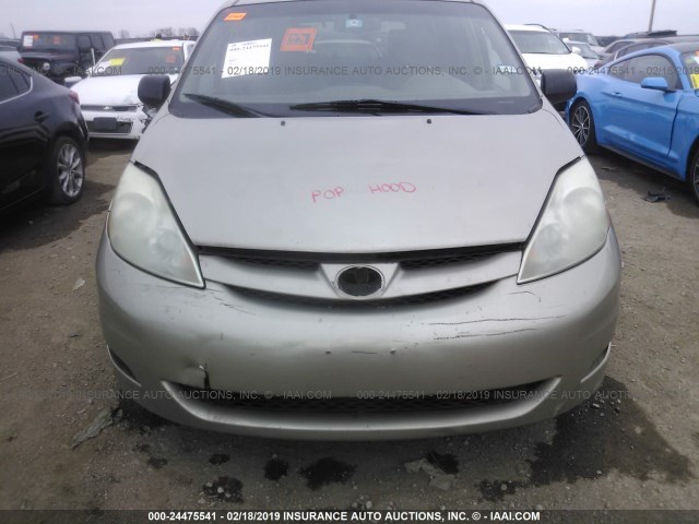 5TDZA23C06S585917 - 2006 TOYOTA SIENNA CE/LE GOLD photo 6